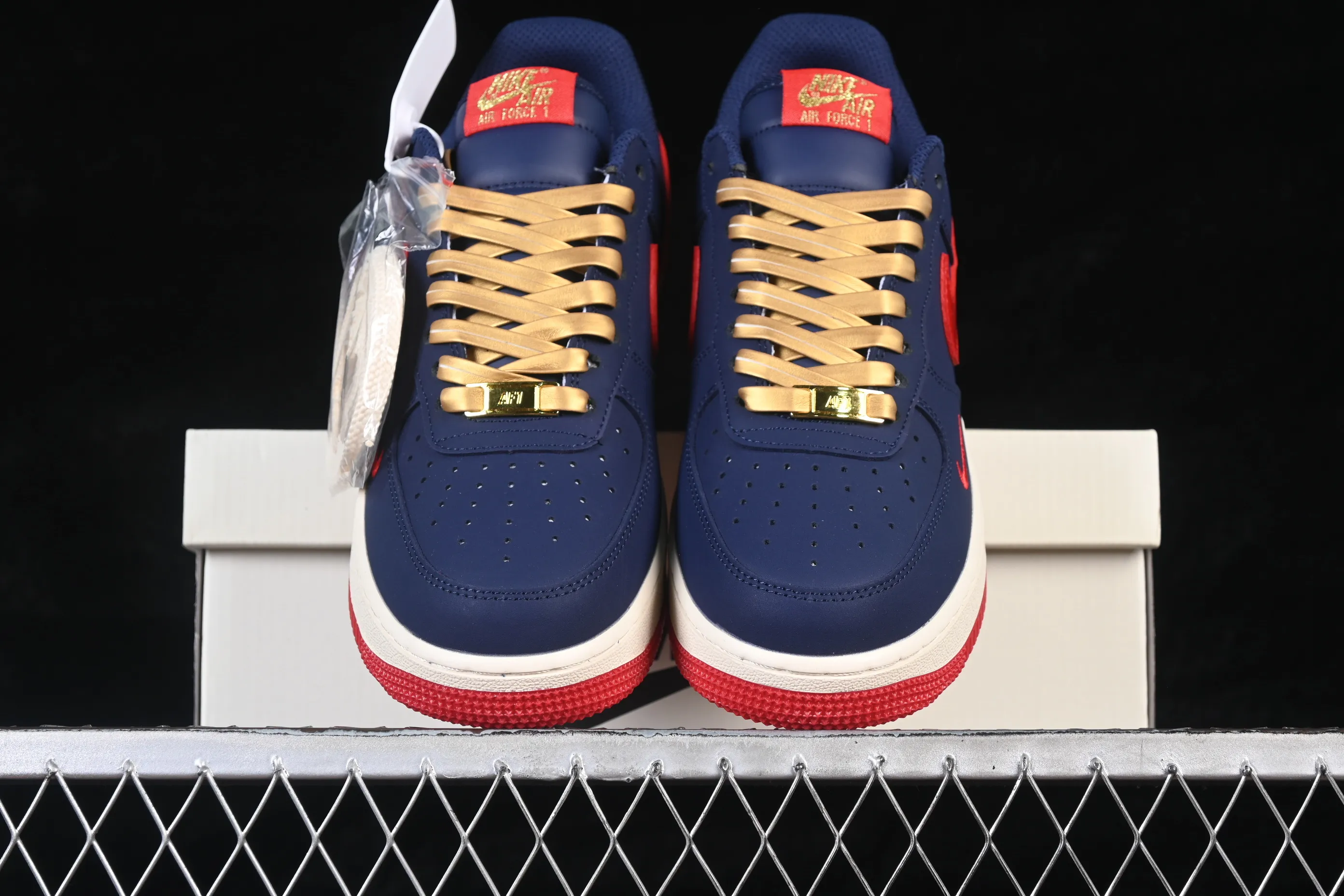All Categories Nk Air Force 1 Air Force Series Nk Air Force 1 Low Air Force Low Nike Air Force 1'07 Low Blue Red Gold Air Force One Low Casual Shoes NH0601-529